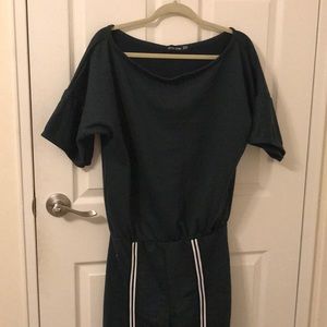 Green Pretty Little Things Jumpsuit with Stripes